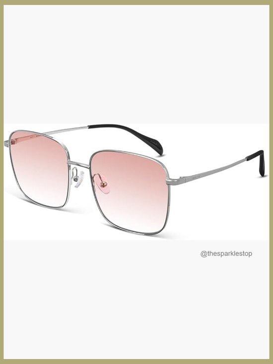 Oversized Square Sunglasses, Retro UV Protection Shades main image 4
